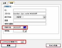 表の挿入